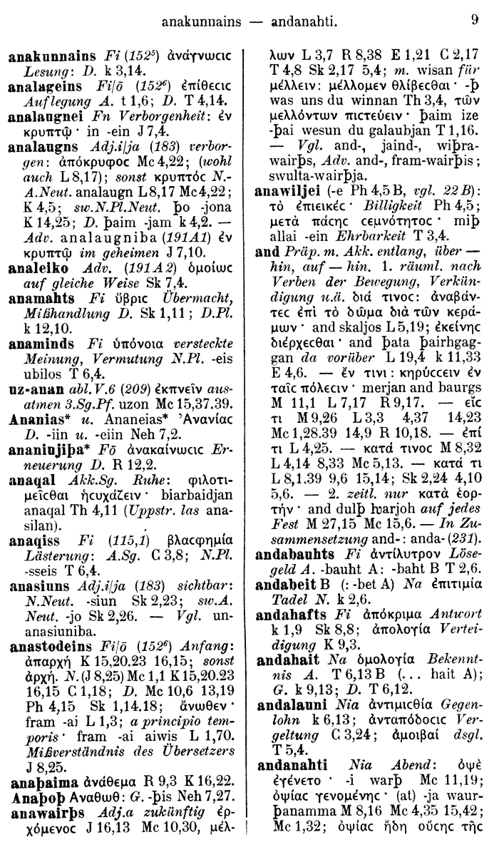 Wilhelm Streitberg 1910: Gotisch-Griechisch-Deutsches Wrterbuch p. 9.