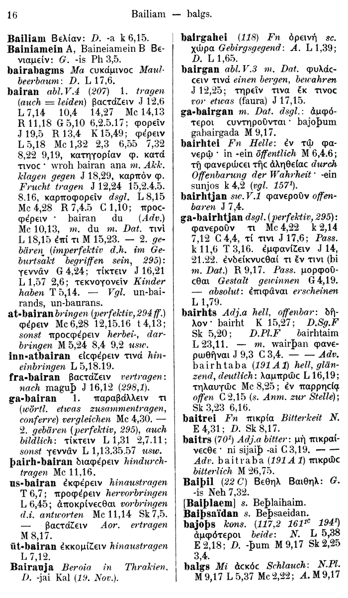 Wilhelm Streitberg 1910: Gotisch-Griechisch-Deutsches Wrterbuch p. 16.