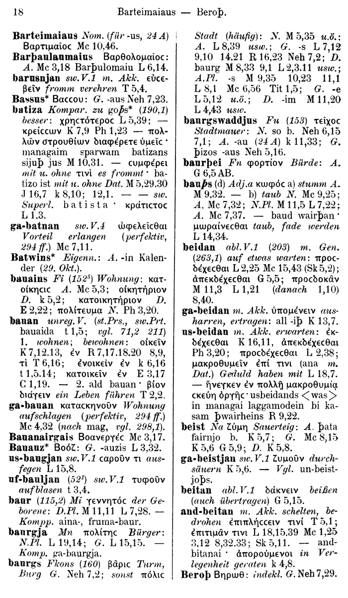 Wilhelm Streitberg 1910: Gotisch-Griechisch-Deutsches Wrterbuch p. 18.