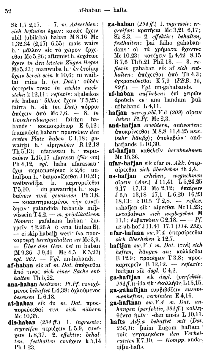 Wilhelm Streitberg 1910: Gotisch-Griechisch-Deutsches Wrterbuch p. 52.