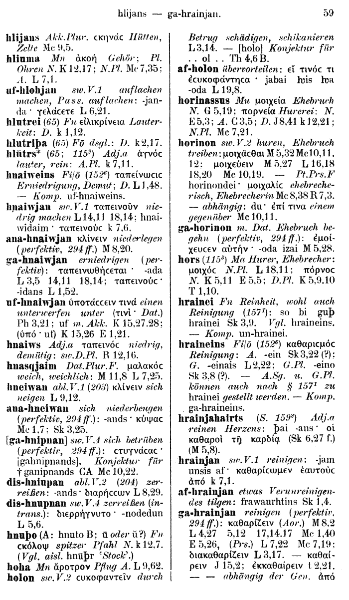 Wilhelm Streitberg 1910: Gotisch-Griechisch-Deutsches Wrterbuch p. 59.