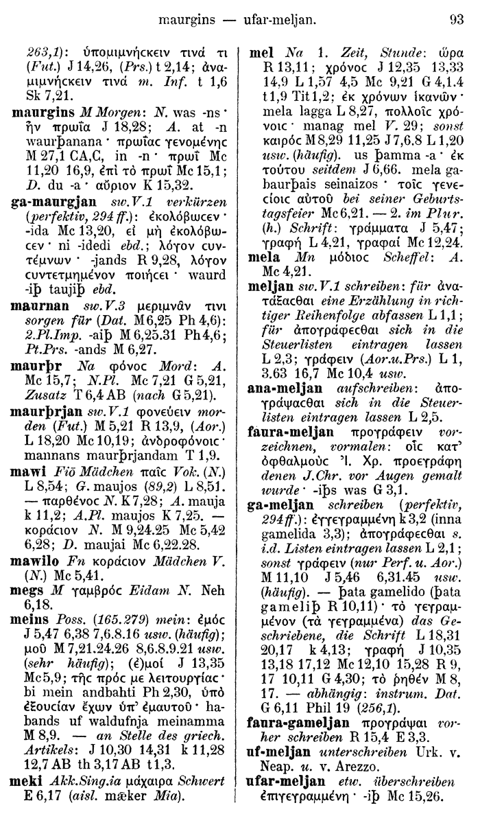 Wilhelm Streitberg 1910: Gotisch-Griechisch-Deutsches Wrterbuch p. 93.