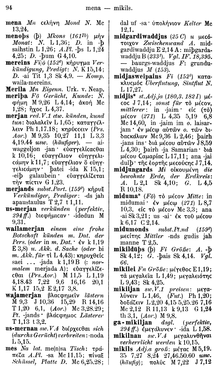 Wilhelm Streitberg 1910: Gotisch-Griechisch-Deutsches Wrterbuch p. 94.