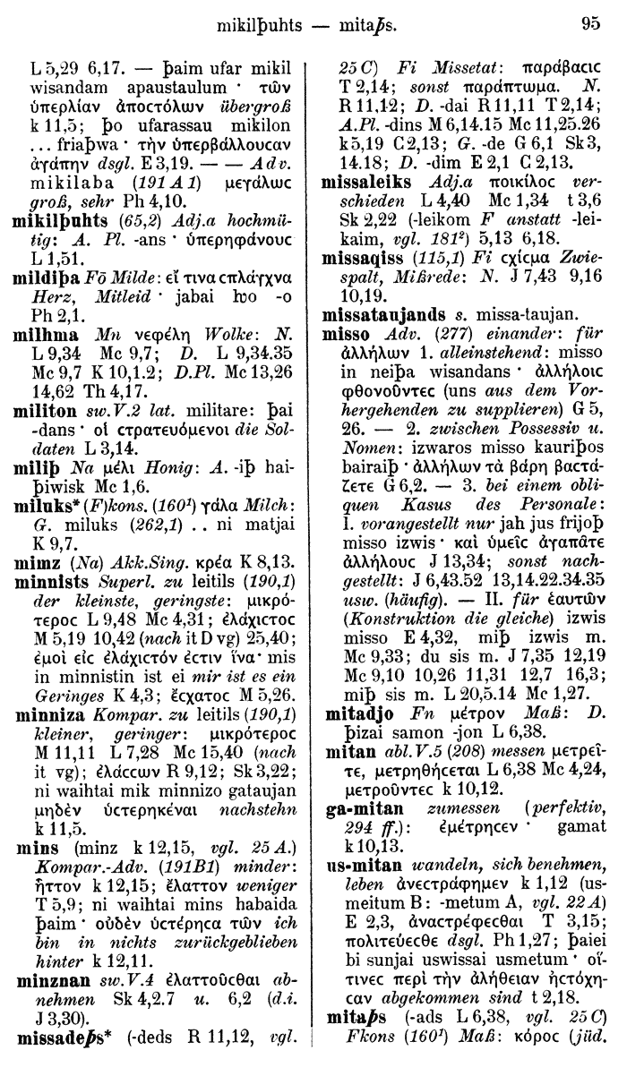 Wilhelm Streitberg 1910: Gotisch-Griechisch-Deutsches Wrterbuch p. 95.