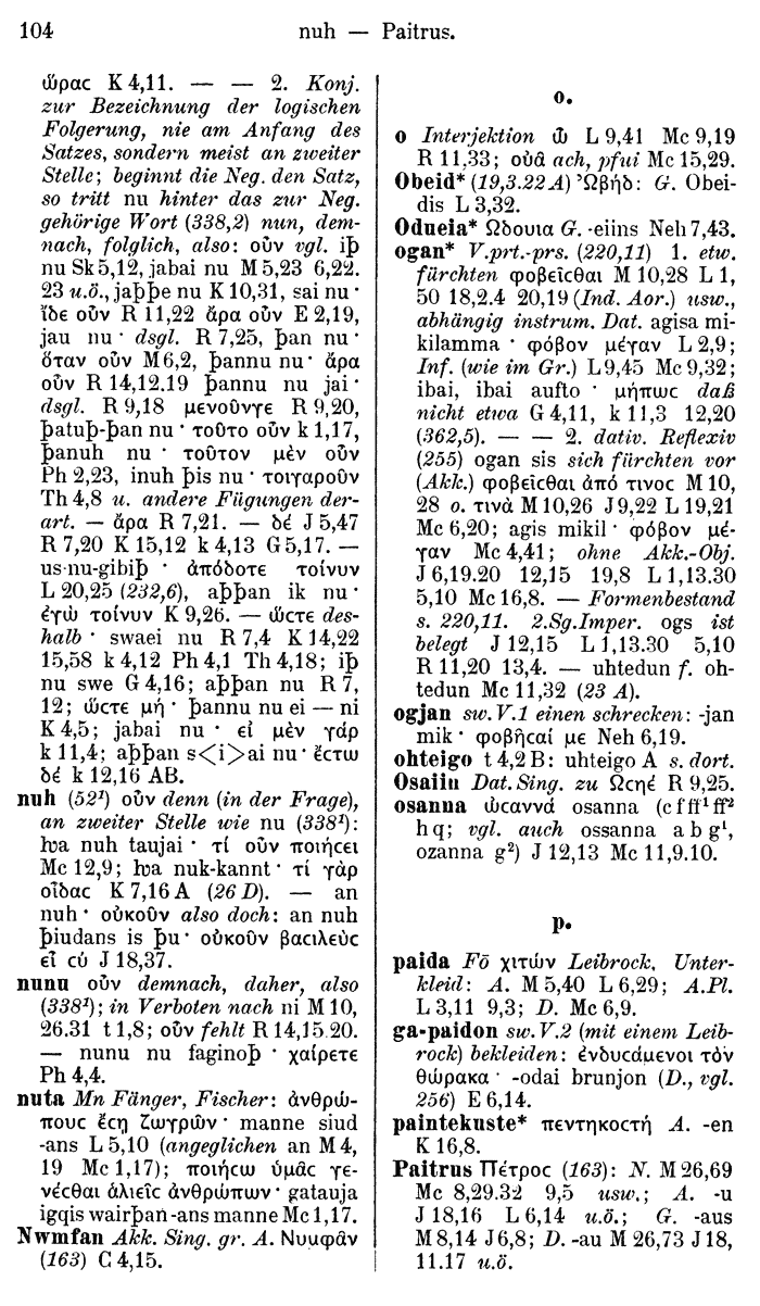 Wilhelm Streitberg 1910: Gotisch-Griechisch-Deutsches Wrterbuch p. 104.