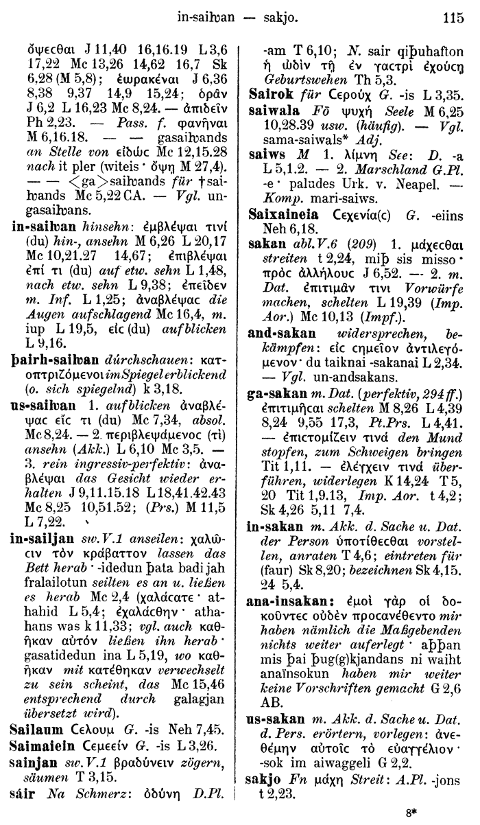 Wilhelm Streitberg 1910: Gotisch-Griechisch-Deutsches Wrterbuch p. 115.