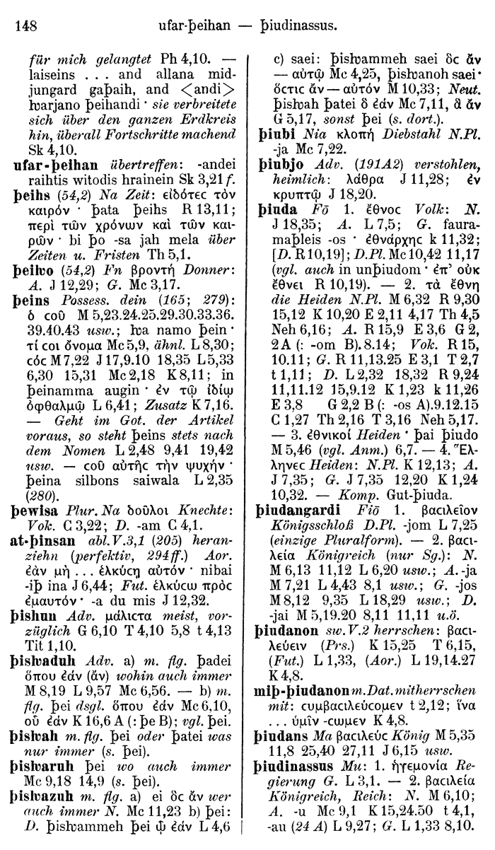 Wilhelm Streitberg 1910: Gotisch-Griechisch-Deutsches Wrterbuch p. 148.