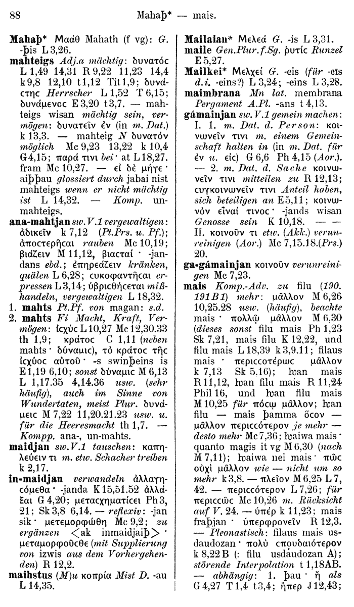 Wilhelm Streitberg 1910: Gotisch-Griechisch-Deutsches Wrterbuch p. 88.