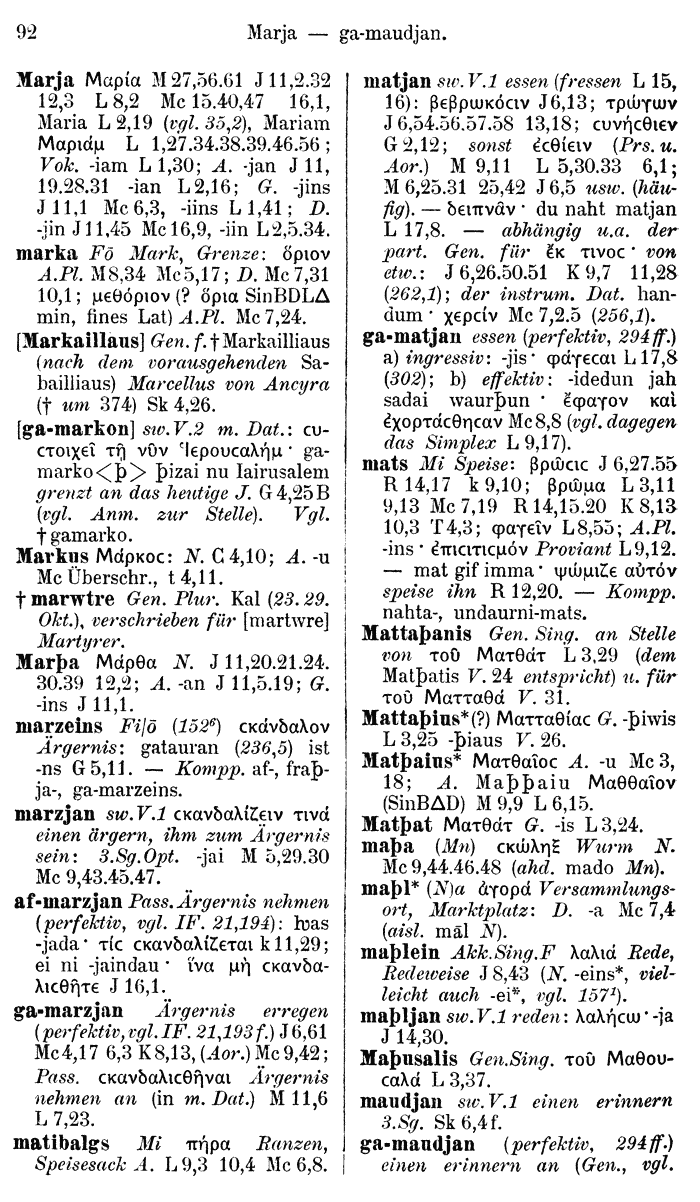 Wilhelm Streitberg 1910: Gotisch-Griechisch-Deutsches Wrterbuch p. 92.