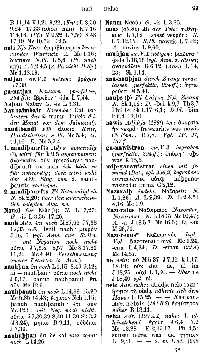 Wilhelm Streitberg 1910: Gotisch-Griechisch-Deutsches Wrterbuch p. 99.